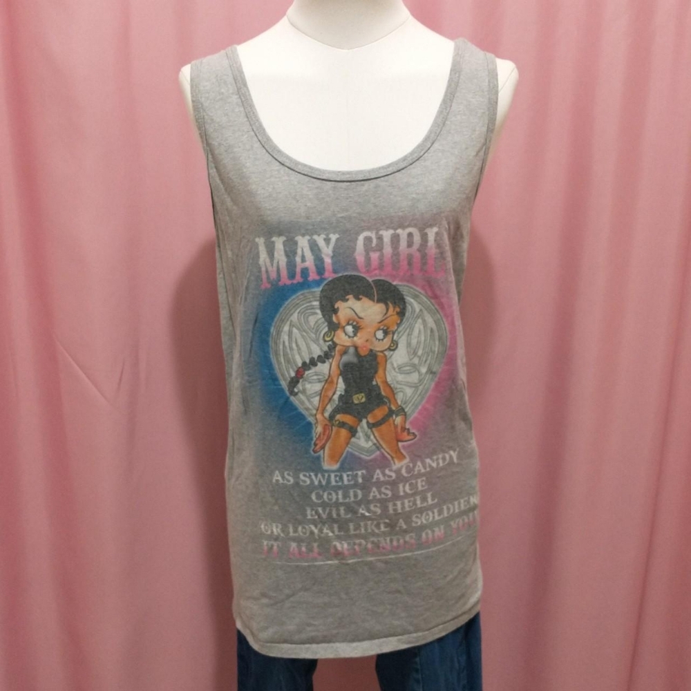 Y2K Betty Boop as Laura Croft "May Girl" Muscle Tank (Size Large)